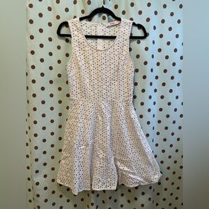 JustFab White Eyelet Fit & Flare Sundress, Size Small, Gently Used